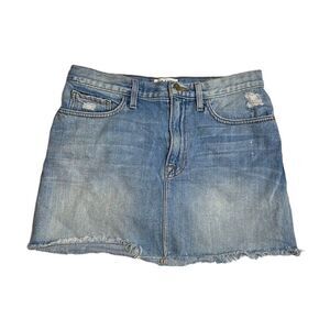 Frame Denim Raw Hem Mini Skirt 28